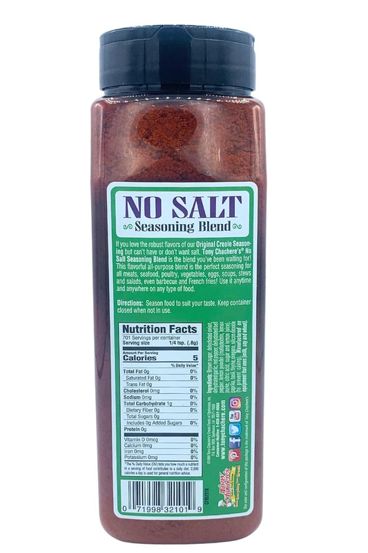 No Salt Seasoning - 20 Oz Shaker Jar of Savory Spice Blend for Delicious, Healthy Meals, for Low Sodium Diets and Flavorful Seasoning