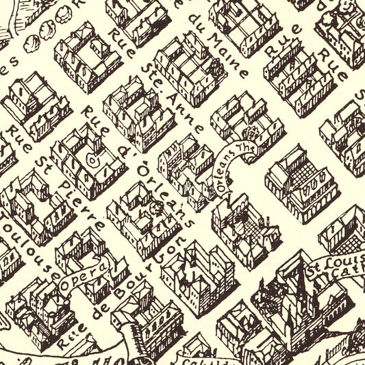 Vintage Map of New Orleans, Louisiana 1930