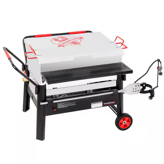 150 Qt. Double Sack Crawfish Boiler Outdoor Stove Propane Gas Grill Cooker in Black