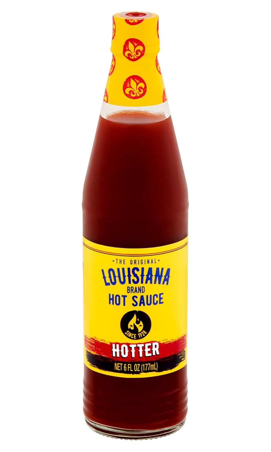 Louisiana Brand Hot Sauce, Hotter Hot Sauce (6 Fl Oz (Pack of 6))