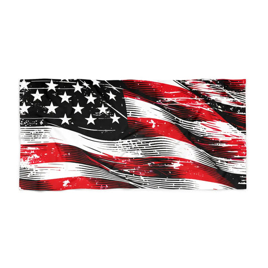 Patriotic Beach Towel – Bold American Flag - Dipaliz