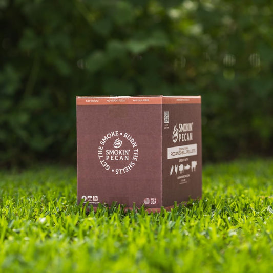 - 100% Pecan Shell Pellets - Smoking Pellets for Pellet Smokers, or Any Outdoor Grills, 19.5 Lb. Box