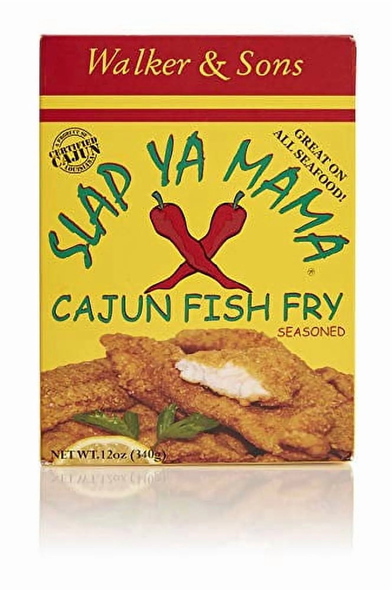 (2 Pack)  Louisiana Style Cajun Fish Fry, 12 Oz Box, Shelf-Stable Seasoned Seafood Breading Mix
