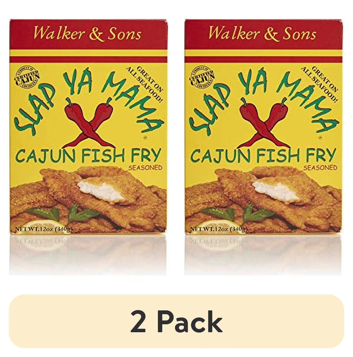 (2 Pack)  Louisiana Style Cajun Fish Fry, 12 Oz Box, Shelf-Stable Seasoned Seafood Breading Mix