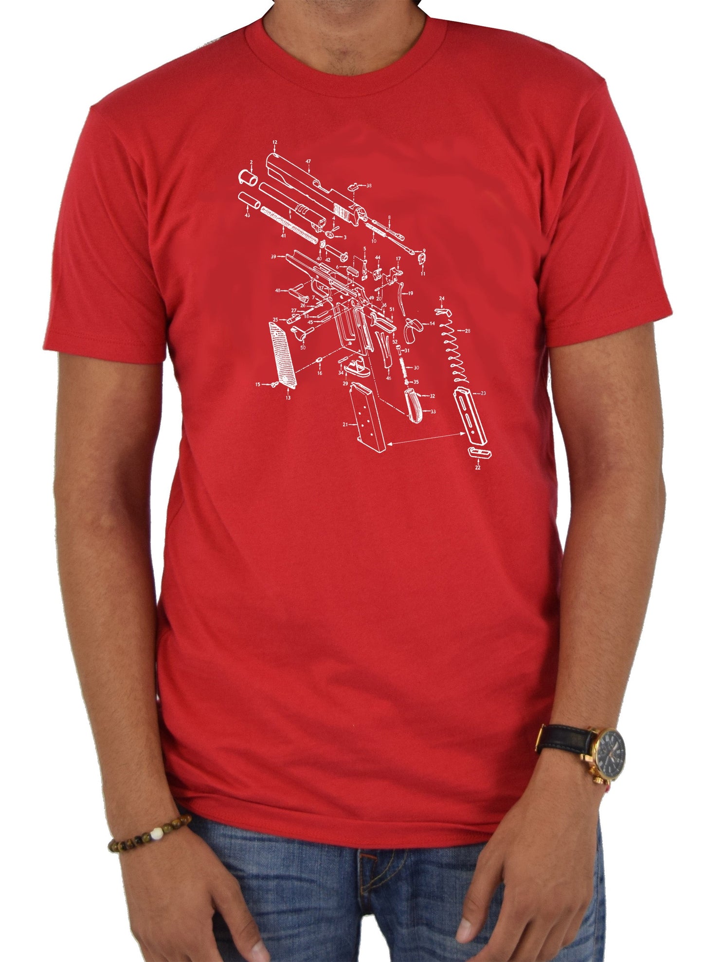 1911 Gun Schematic T-Shirt