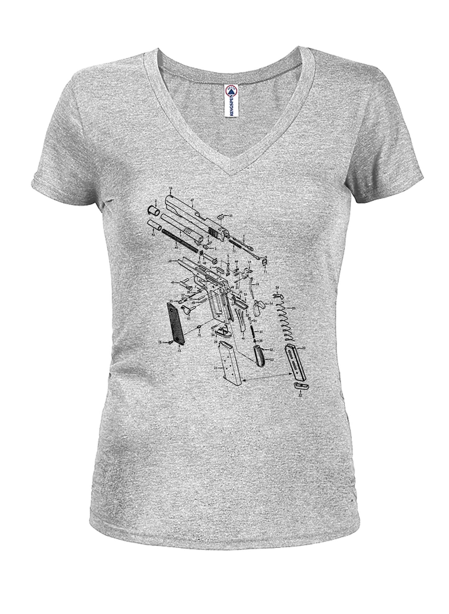 1911 Gun Schematic T-Shirt