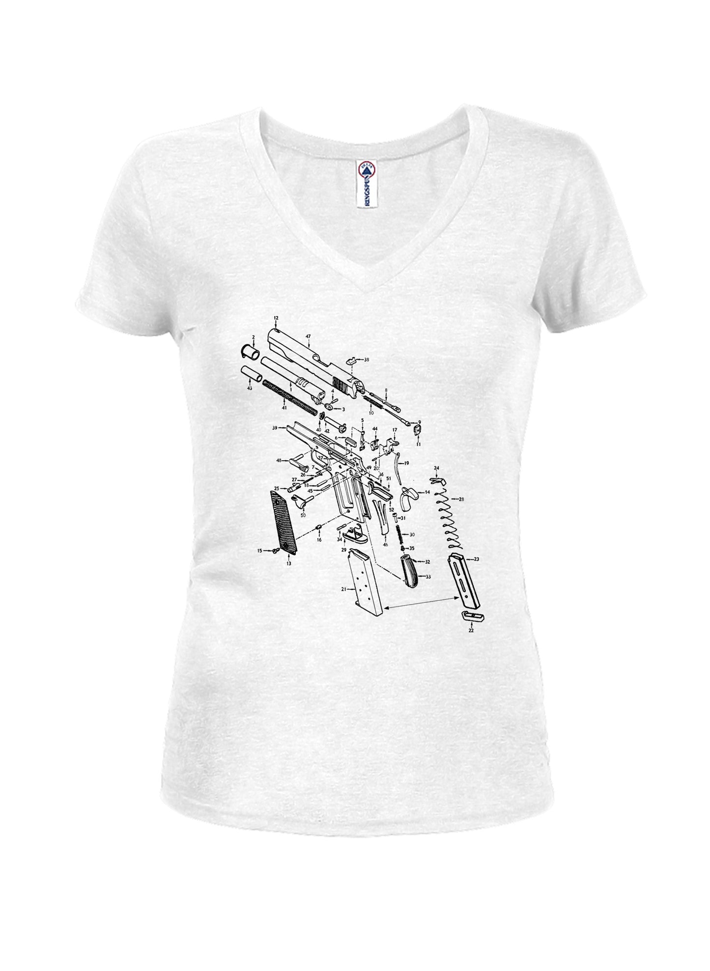 1911 Gun Schematic T-Shirt