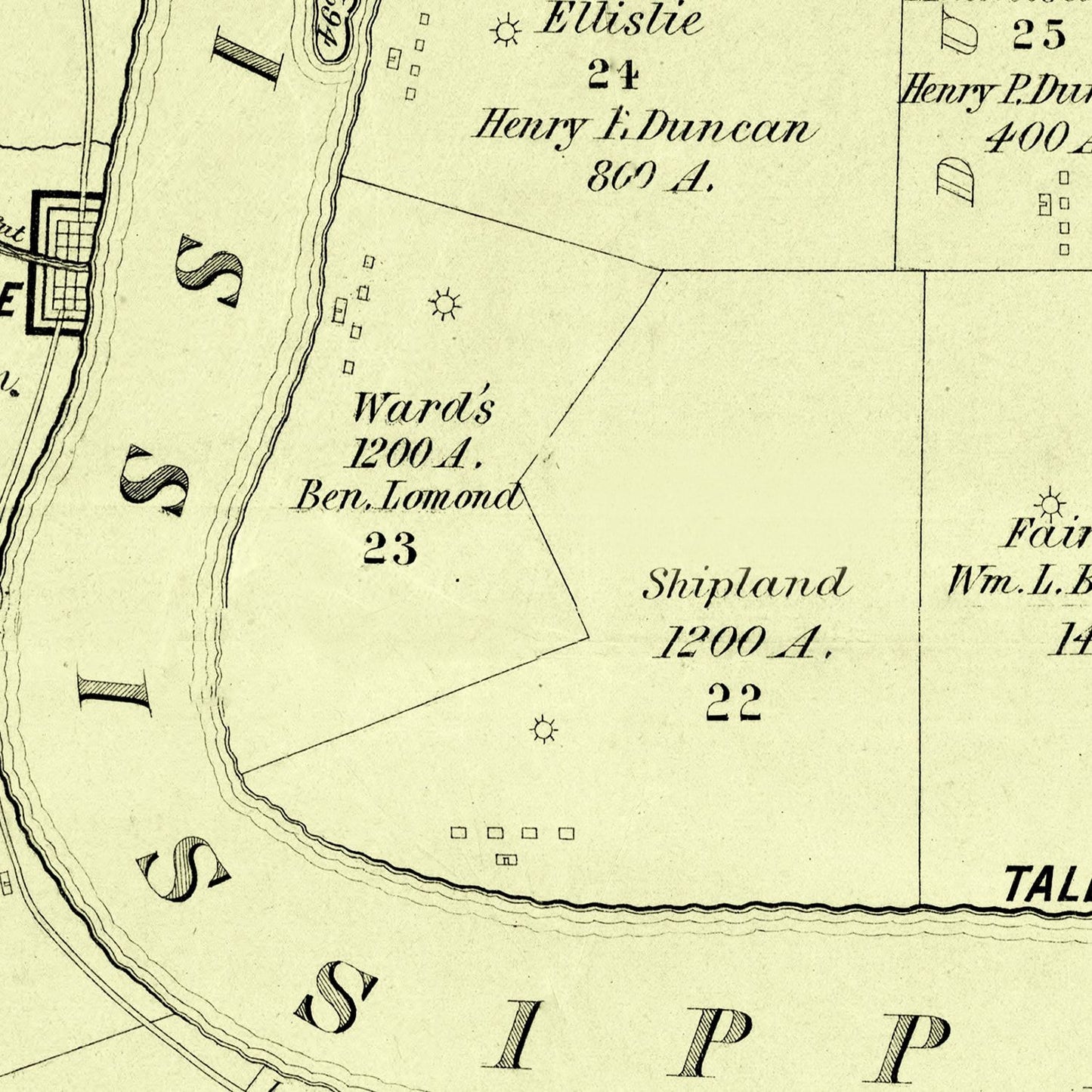 Vintage Map of Carroll Parish, Louisiana 1860
