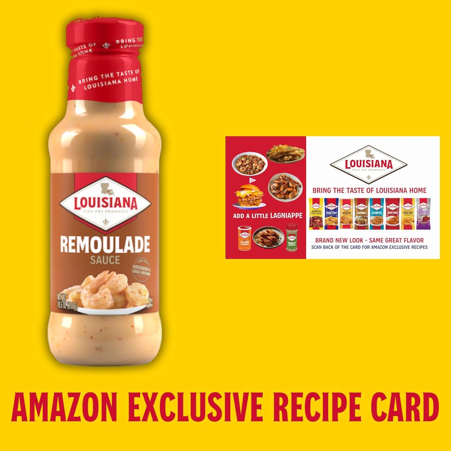 Remoulade Sauce - 10.5 Oz Bottle, Authentic Louisiana Creole Dressing with Horseradish Spices for Shrimp Crab Cakes Salads, Creamy Tangy Flavor, Perfect for Seafood Dips by Louisiana Fish Fry