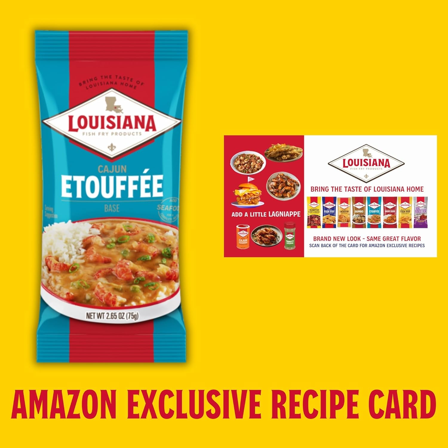 Louisiana Fish Fry Cajun Etouffee Base 2.65 Oz. - Authentic Cajun Etouffee Mix with Onions, Bell Peppers, Celery & Spices - Easy to Prepare Delicious Etouffee at Home