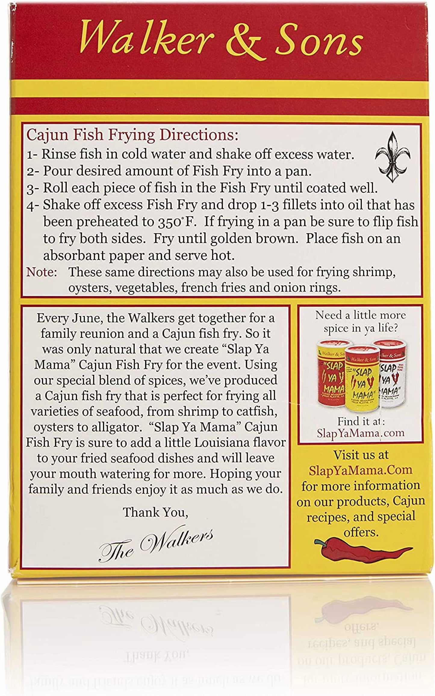 (2 Pack)  Louisiana Style Cajun Fish Fry, 12 Oz Box, Shelf-Stable Seasoned Seafood Breading Mix