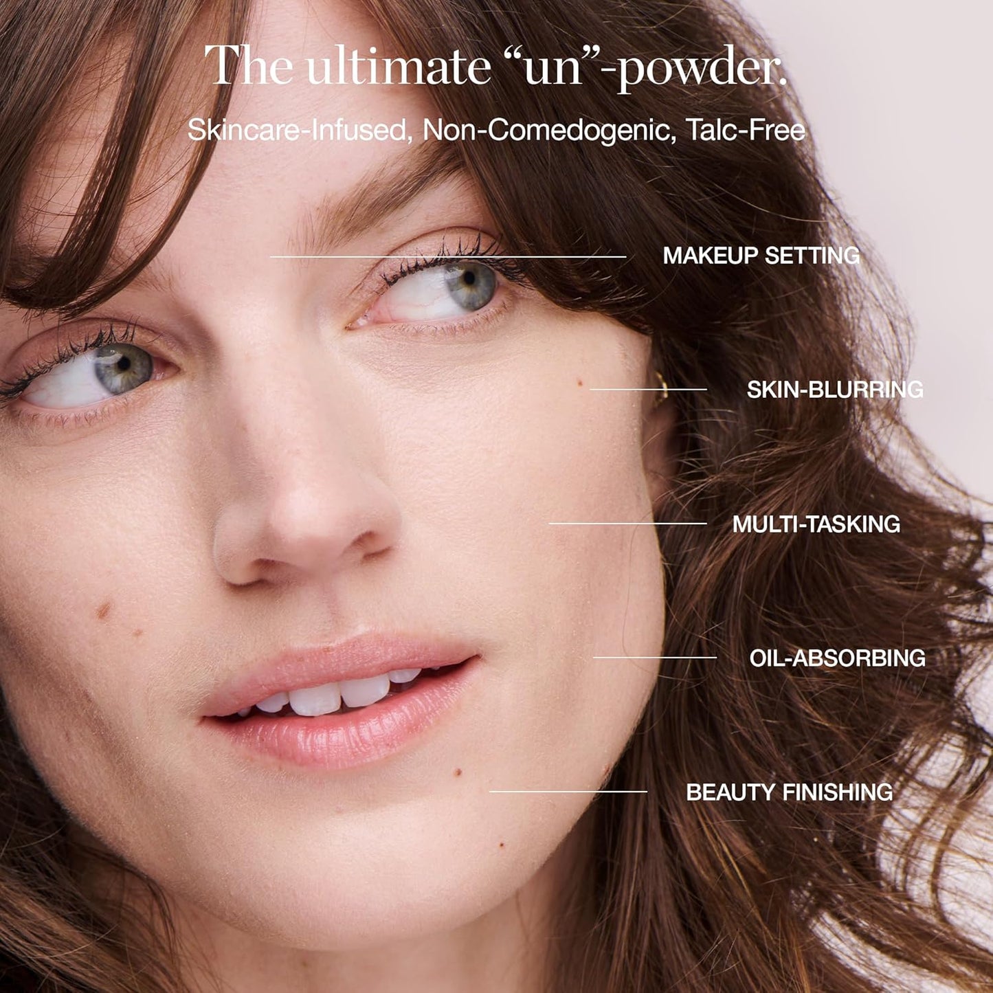 Sculpted Skin-Perfecting Makeup Setting Powder - Stone - FULL SET (Case & Refill) - Lightweight Powder Foundation Made with 70% Organic Ingredients