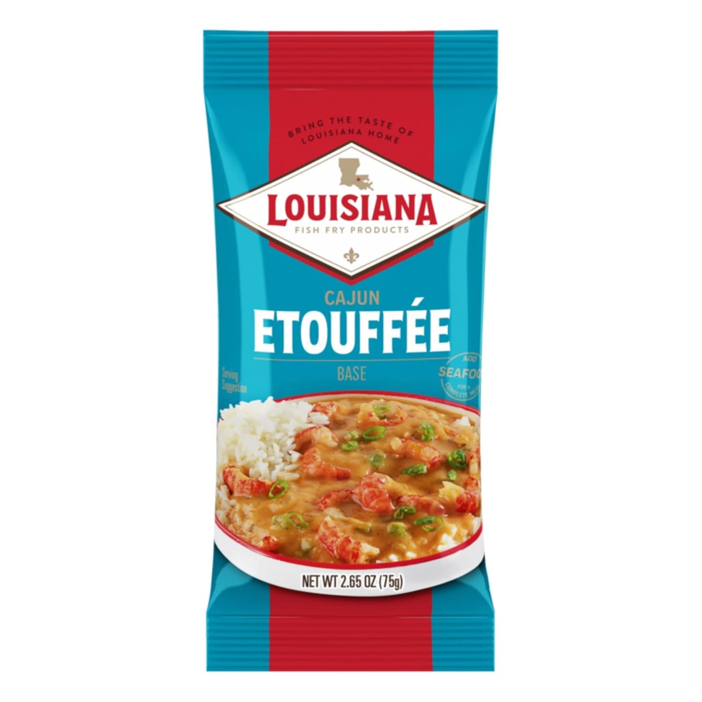 Louisiana Fish Fry Cajun Etouffee Base 2.65 Oz. - Authentic Cajun Etouffee Mix with Onions, Bell Peppers, Celery & Spices - Easy to Prepare Delicious Etouffee at Home