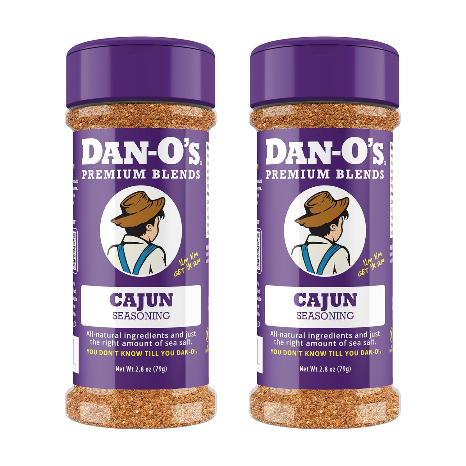 Cajun Seasoning, 2.8 Oz Bottle, 2 Pack, Spicy Seasoning for Gumbo, Jambalaya, Shrimp, Chicken and More, Sugar Free, Zero Calorie, Use This Spice Blend to Craft a Marinade, Dry Rub or Sauce