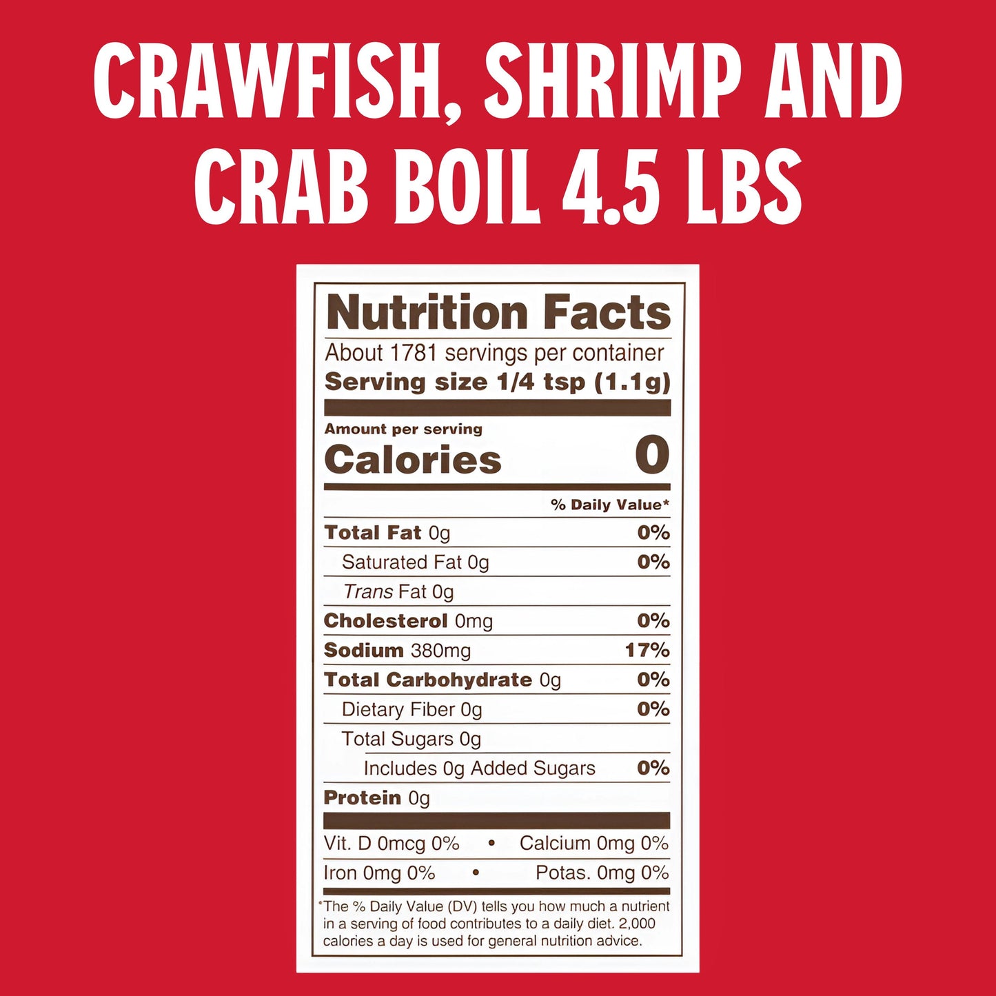 Crawfish, Shrimp & Crab Boil Seasoning Mix, 4.5 Lb Bag – Dry Powder Seasoning, Ready to Use