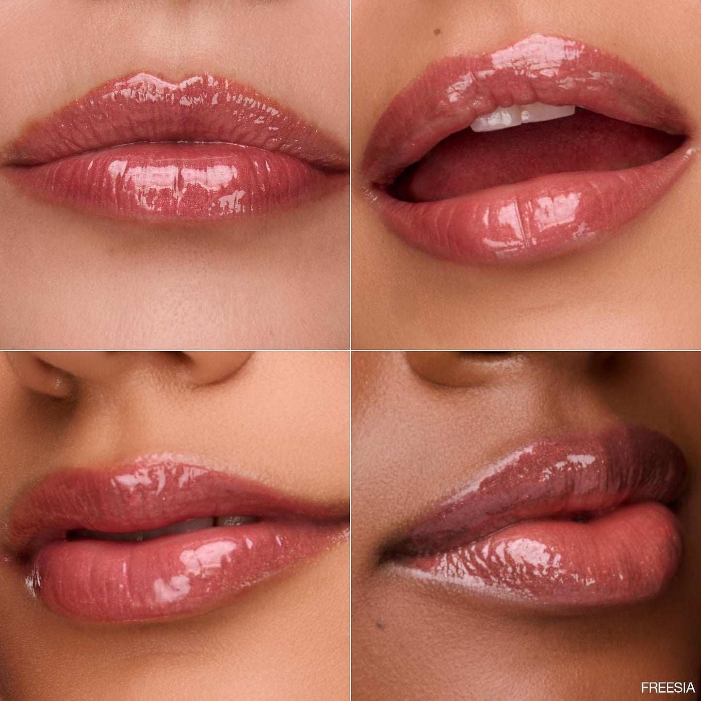 Glimmer Lip Gloss Trio - Limited Edition Holiday Makeup Gift Set - Includes Anemone, Poppy & Freesia - Certified Organic Lip Gloss for Women