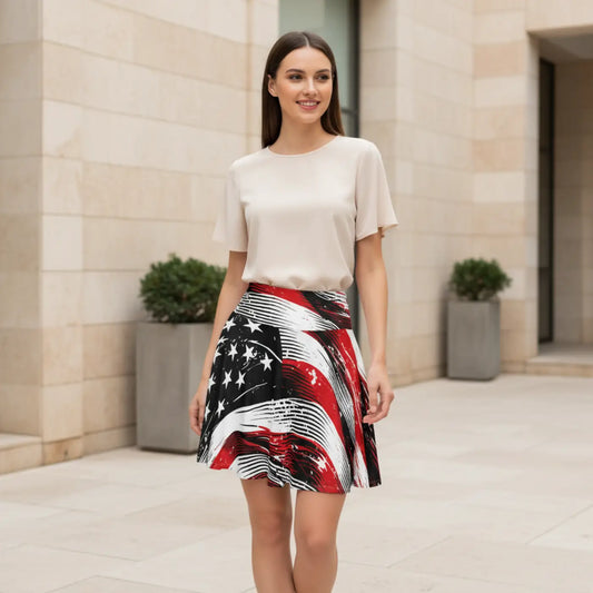 American Flag Skater Skirt – Patriotic Style - Dipaliz