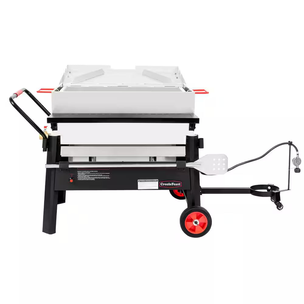 150 Qt. Double Sack Crawfish Boiler Outdoor Stove Propane Gas Grill Cooker in Black