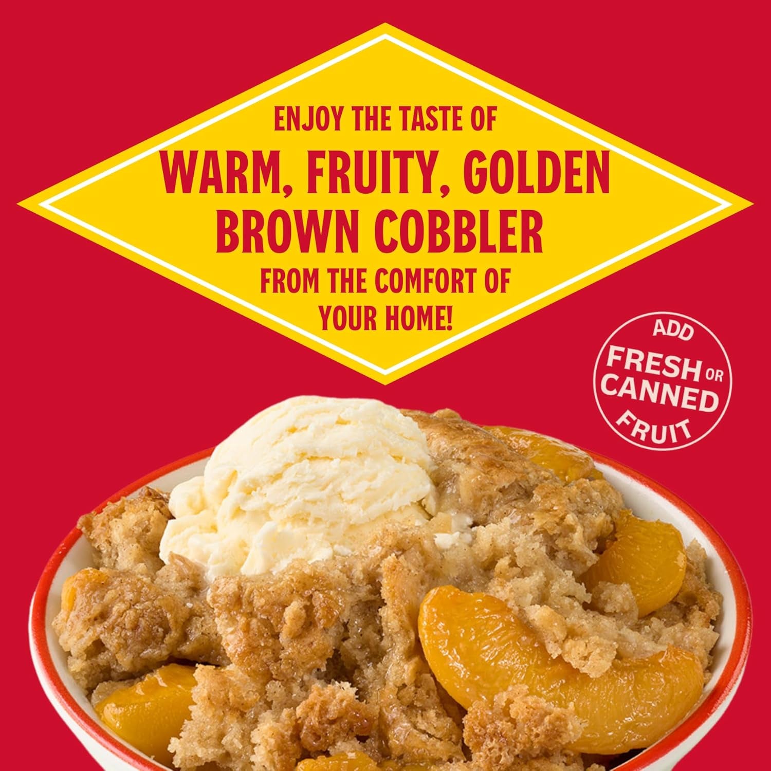 Cobbler Mix 10.58 Oz. (Pack of 2) - Homemade Dessert in Minutes - Just Add Your Favorite Fruit - Apple, Peach, Berry and More by Louisiana Fish Fry