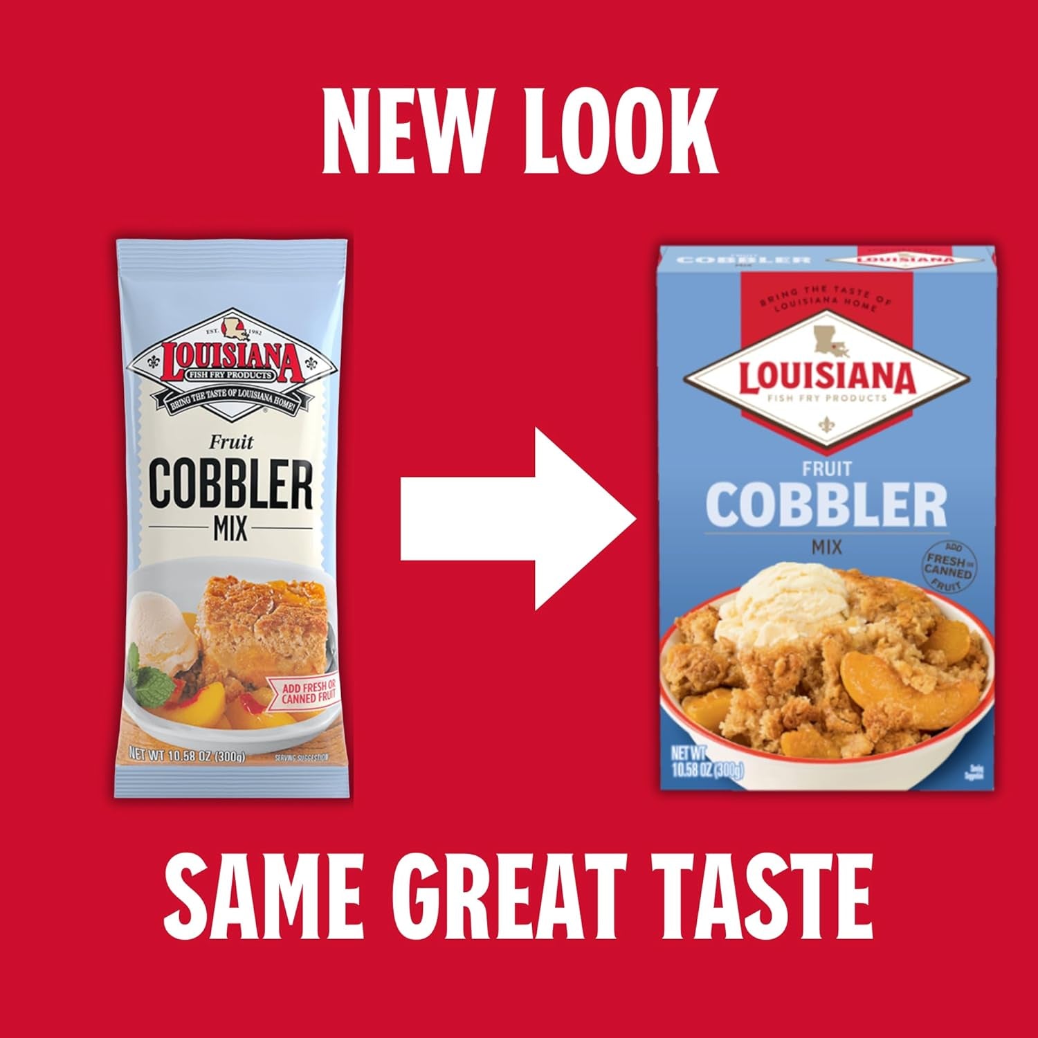 Cobbler Mix 10.58 Oz. (Pack of 2) - Homemade Dessert in Minutes - Just Add Your Favorite Fruit - Apple, Peach, Berry and More by Louisiana Fish Fry