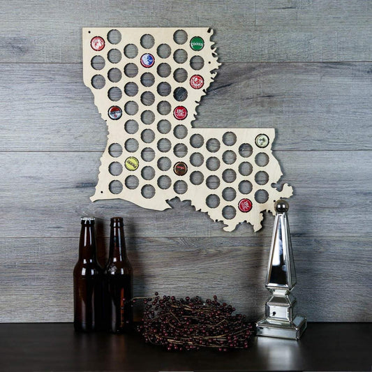 Louisiana Beer Cap Map
